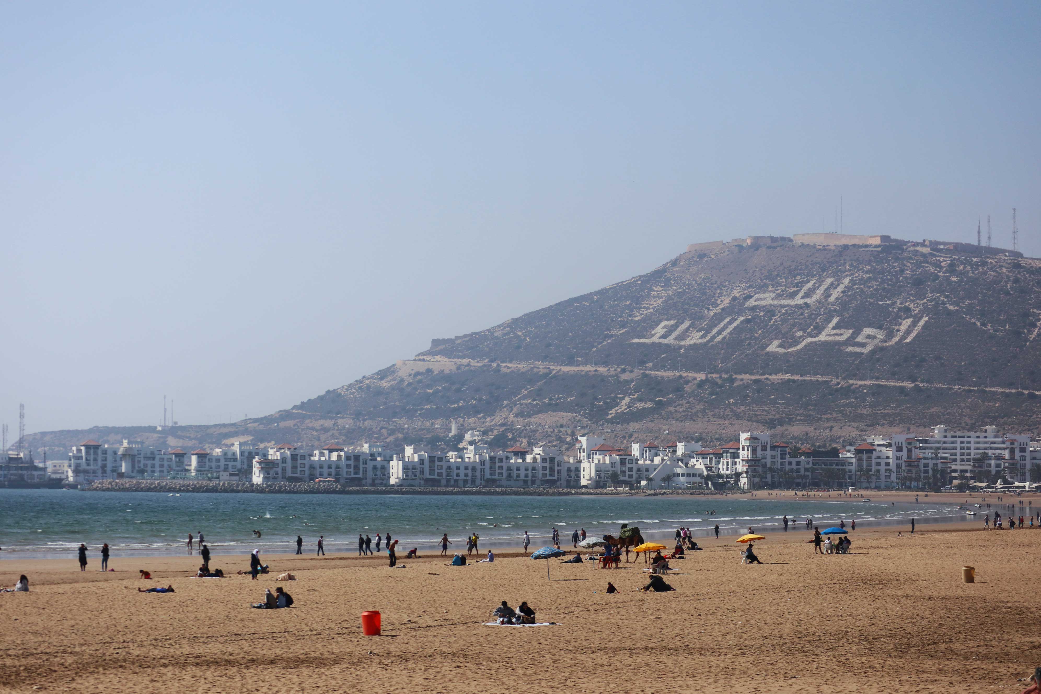 View from the beach in Agadir